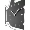 NeXtime zegar ścienny 3072zw Thumbs up, 40,5x41 cm, czarny/srebrny