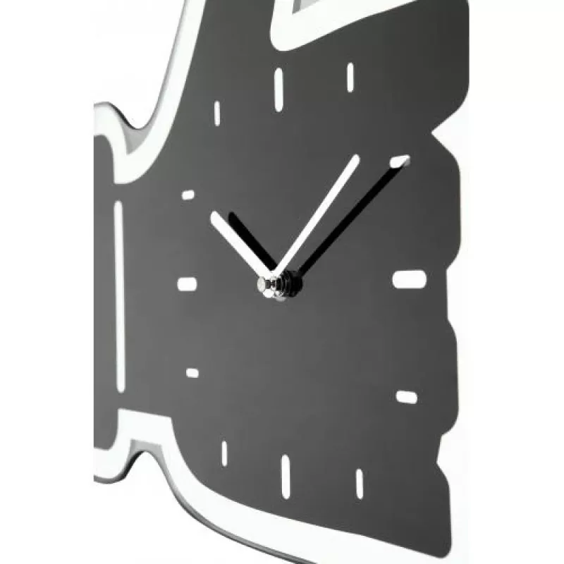 NeXtime zegar ścienny 3072zw Thumbs up, 40,5x41 cm, czarny/srebrny