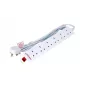 Listwa zasilająca Microconnect MC-UKSURGESTRIP6-2M 6 gniazd AC 2m Wewnętrzna Biała