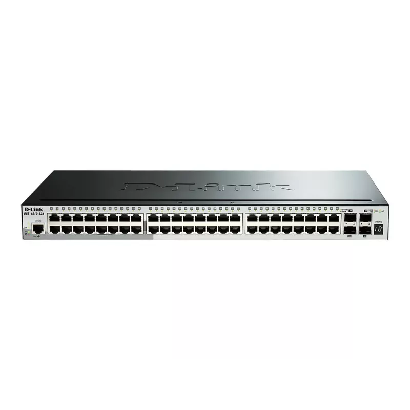 D-Link 52-portowy Gigabitowy przełącznik Smart Managed z możliwością układania w stos, w tym 4 x 10G SFP+