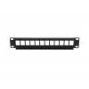 Patch panel Extralink 12-port UTP 10 cali, obudowa metalowa, czarny