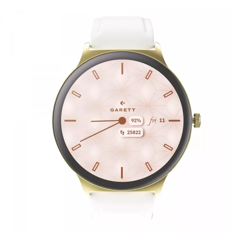 Smartwatch Garett Verona 2 Gold Mesh z Bluetooth i monitorem tętna