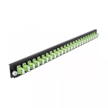 Splice Box Front Panel DeLOCK 19 inch 43362 24 port LC Duplex limegreen