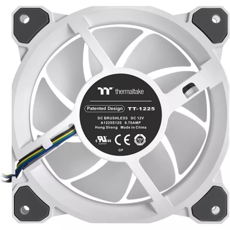 Thermaltake Riing Quad 12 ARGB Wentylatory obudowy 120 mm, zestaw 3 szt., biały