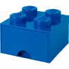 LEGO Brick Drawer 4 niebieski, pudełko do przechowywania niebieskie