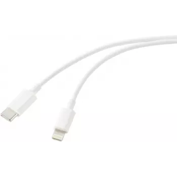 Kabel USB Renkforce USB 2.0 wtyk USB-C®, wtyk Apple Lightning 1,00 m biały (matowy) RF-5724078 (RF-5724078)