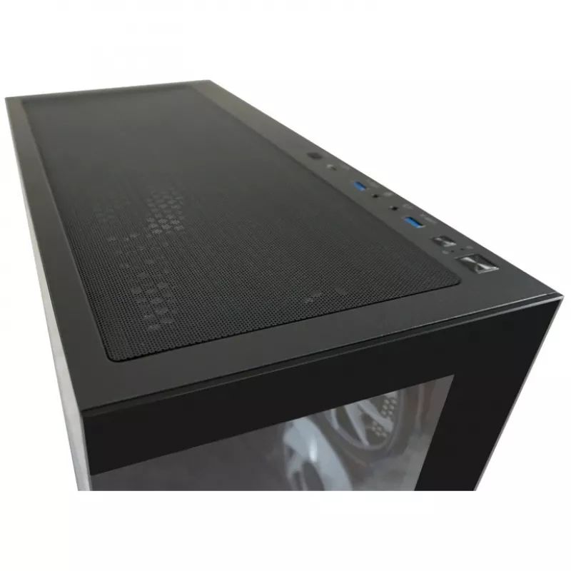 Obudowa LC-Power MidiTower 715B czarna USB3.2/Audio bez zasilacza SEAMLESS_X (LC-715B-ON)