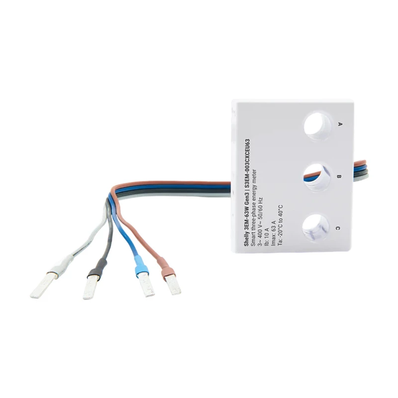 WiFi energy meter Shelly 3EM-63W Gen3 — 3-kanałowy przewodowy miernik mocy