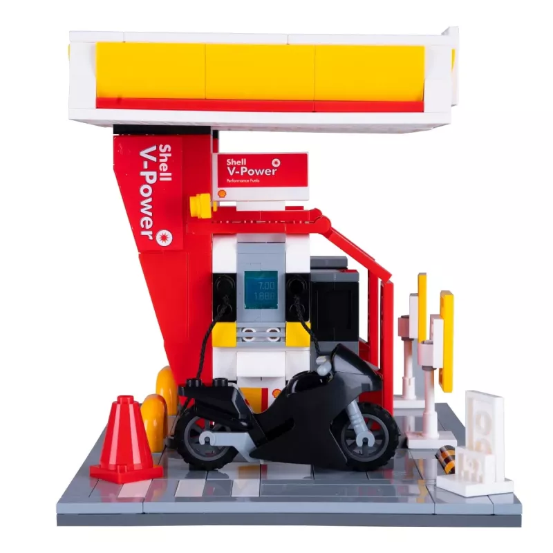 Model stacji benzynowej Jamara CaDA Shell 402858 ze szczegółowym projektem