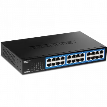 TRENDnet TEG S25D - Switch - 24 x 10/100/1000 - biurkowy, do montażu w szafie - zgodny z TAA (TEG-S25D)