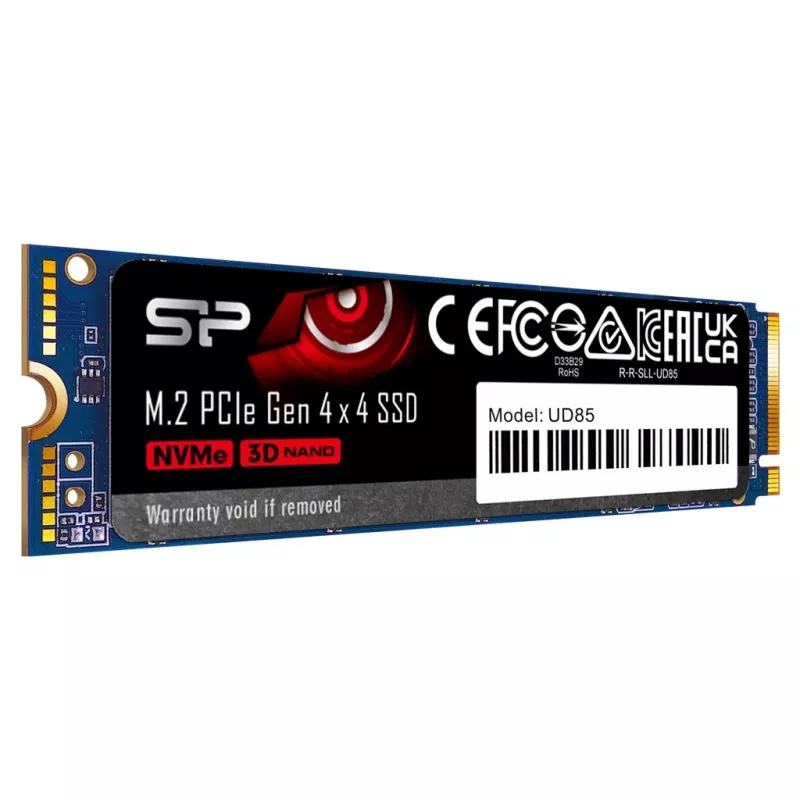 Dysk SSD M.2 Silicon Power 250 GB PCIe 4.0 NVMe UD85 — 2280, odczyt 3300 MB/s, zapis 1300 MB/s