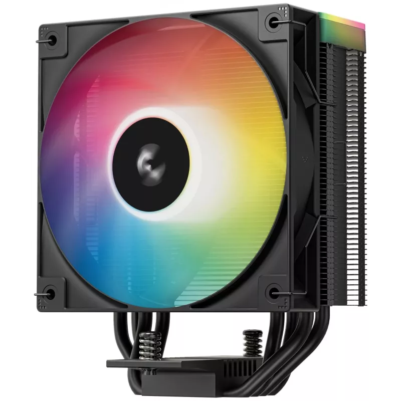 Wentylator DeepCool AG400 BK ARGB V2 120 mm Czarny — 120 mm wentylator chłodzenia procesora z łożyskiem hydraulicznym, obsługa wielu gniazd