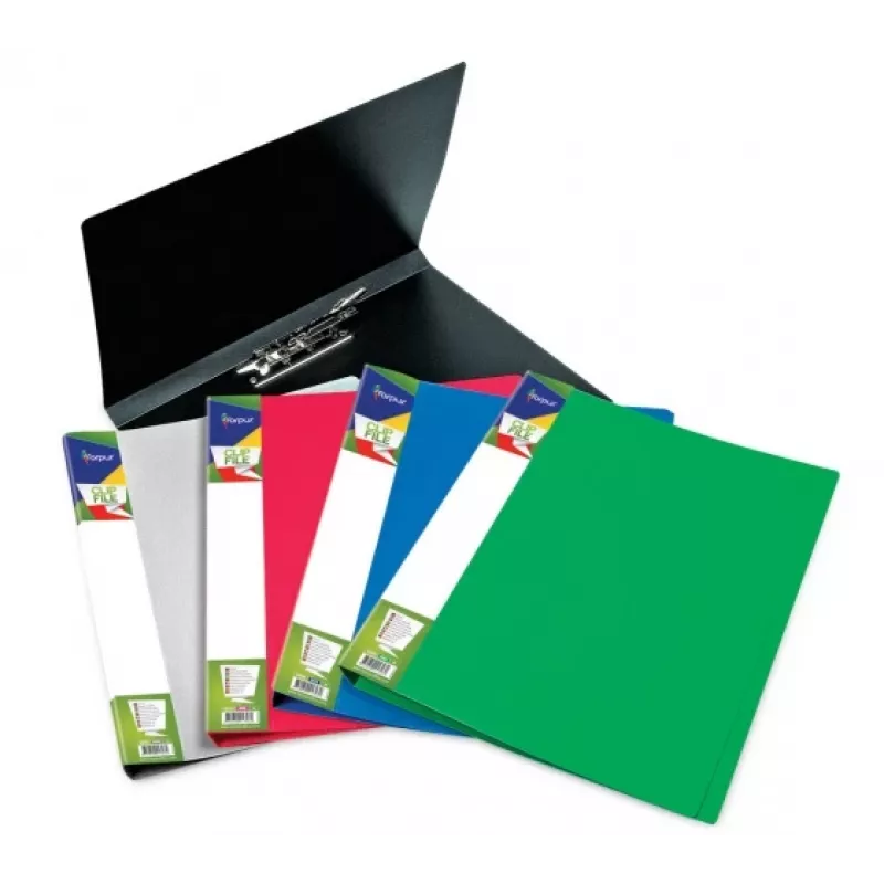 Folder z zaciskiem Forpus Premier, A4, plastikowy, niebieski 0817-102