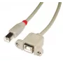 Lindy 31800 USB kabel 0.5 m USB B szary