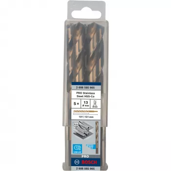 Wiertła kręte Bosch HSS Cobalt 2608585905, zestaw 5 sztuk