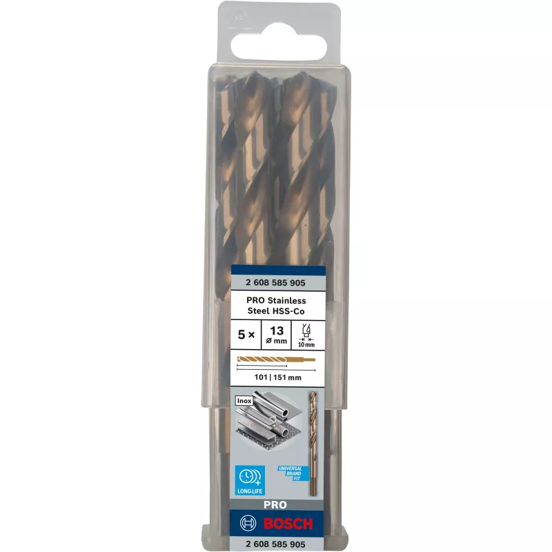 Wiertła kręte Bosch HSS Cobalt 2608585905, zestaw 5 sztuk
