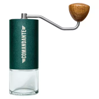Manual coffee grinder COMANDANTE C40 MK4 Nitro-Blade Racing zielony — regulowane ustawienia, 160 mm, 740 g