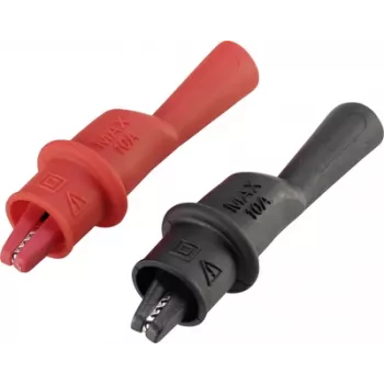 VOLTCRAFT Zacisk krokodylkowy Wtyk 2 mm CAT III 1000 V, CAT IV 600 V Czarny, Czerwony MSK-111 (VC-8085005)