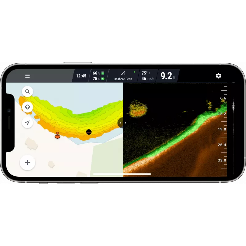 Przenośna echosonda Deeper Smart Sonar PRO+ 2, sonar 675 kHz, zasięg 100 m, 65×65×65 mm, Li‑Ion 950 mAh
