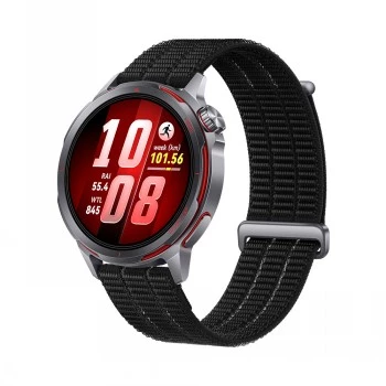 Smartwatch HUAWEI GT Runner 2 — 1,32 cala (3,35 cm) AMOLED 466×466, koperta tytanowa, GPS, pasek fluoroelastomerowy czarny