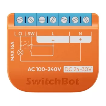 Inteligentny przekaźnik SwitchBot Relay Switch W5502310 — sterowanie Wi‑Fi z monitorowaniem energii