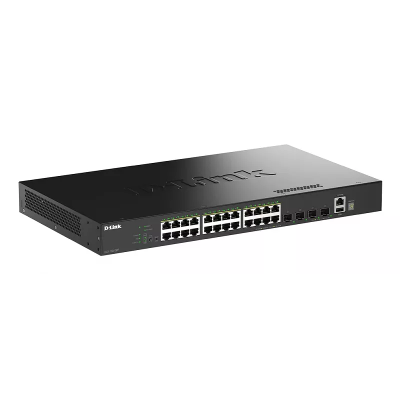 D-Link 28-portowy Gigabitowy Stackowalny Zarządzalny Switch PoE+ z 4 portami 10G SFP+