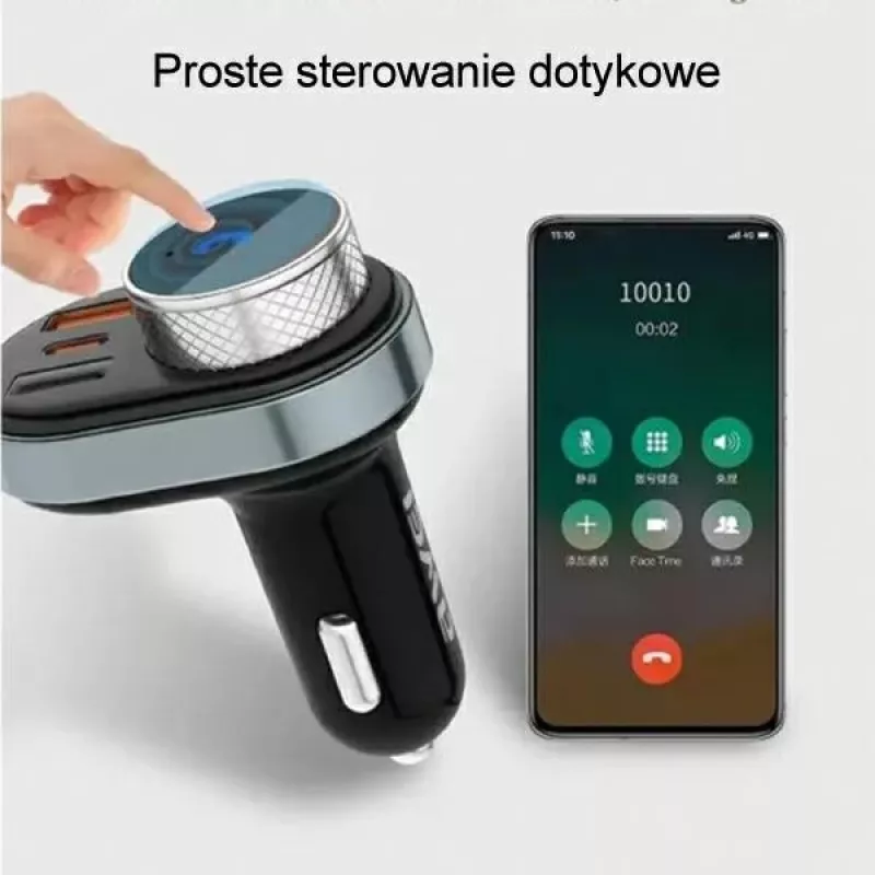 Zestaw głośnomówiący Awei C-843 Bluetooth 5.0 z transmiterem FM, portami USB i USB-C