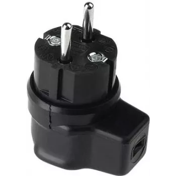 Elektryczna wtyczka kątowa Bachmann Vollgummi 740.017 IP44 czarna, 3‑biegunowe gumowe złącze kątowe