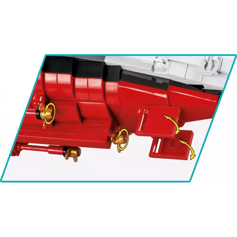 Model okrętu wojennego COBI COBI-4839 Zestaw do składania 1:300 Długość 870 mm Wysokość 215 mm