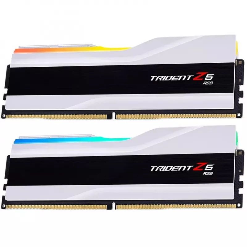 DIMM 64 GB DDR5-6400 (2x 32 GB) Dual-Kit, Arbeitsspeicher weiß, F5-6400J3239G32GX2-TZ5RW, Trident Z5 RGB, INTEL XMP