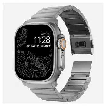 Pasek tytanowy NOMAD do Apple Watch 46mm/49mm srebrny