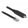 DeLock - Adapter szeregowy - USB-C - RS-232 x 1 - Czarny (63912)