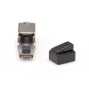 Digitus wtyk montażowy CAT 6A zagięty STP z osłoną przeciwpyłową RJ-45, żeński, srebrny