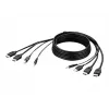 Belkin Secure KVM Combo kabel - Kabel wideo/USB/audio - zgodny z TAA - USB, Mini-Plug, HDMI (M)