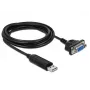 Kabel szeregowy DeLOCK 66281 Czarny 1,8 m RS-232 USB Typ-A