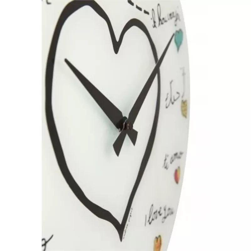 NeXtime zegar 8030 Loving You, Ø43 cm, ścienny, biały/wielokolorowy