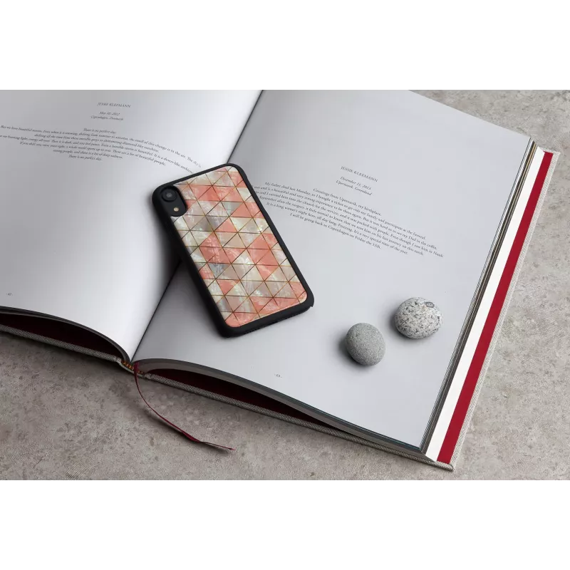 Etui na telefon iKins dla iPhone XR — Wzór romb, czarny