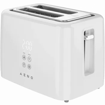 Toster AENO ATS0002W 2-szczelinowy, 780–930 W, 220–240 V 50–60 Hz, 3 tryby, 7 poziomów przyrumieniania, biały