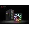 Obudowa PC SAVIO Noctis Flow RGB — Cube, ATX/Mini-ITX, 3x 120 mm wentylatory z przodu, szklany panel boczny, max GPU 35 cm