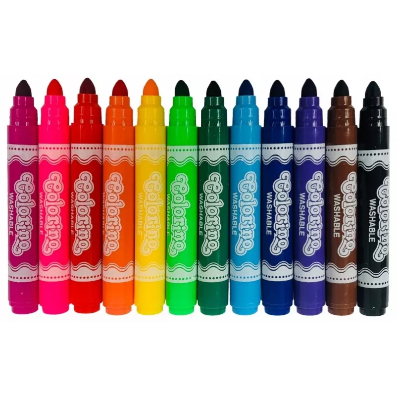 Felt-tip pens Colorino 42651PTR round tip 12 colours set