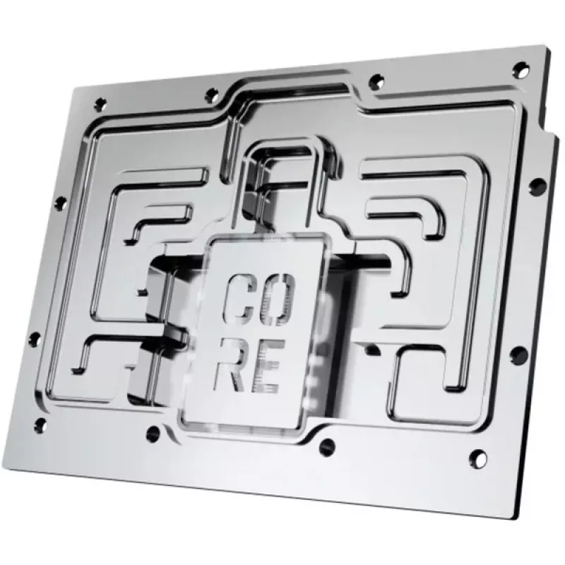Blok wodny karty graficznej Alphacool Core RX 9070 XT Hellhound+ Transparent Chrome z backplate