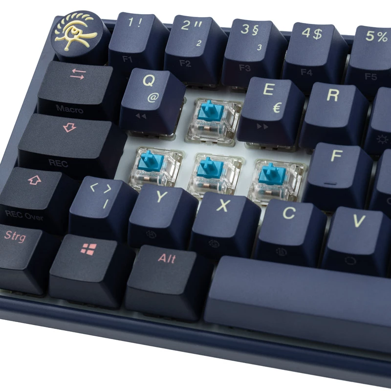 Klawiatura Ducky One 3 Mini do gier USB niebieska