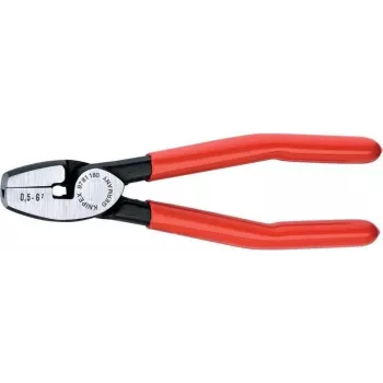 Knipex szczypce do tulejek zaciskowych dł. 180 mm 0,5-6,0 (AWG 20-10) mm polaryzowana powłoka z tworzywa sztucznego