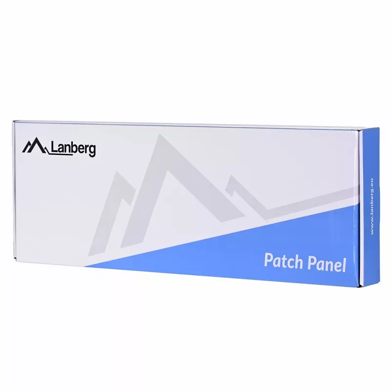 Patch panel 1U LANBERG PPKS-1124-B, 24 porty, 1U, ABS, czarny, 482.6×44.5×154 mm