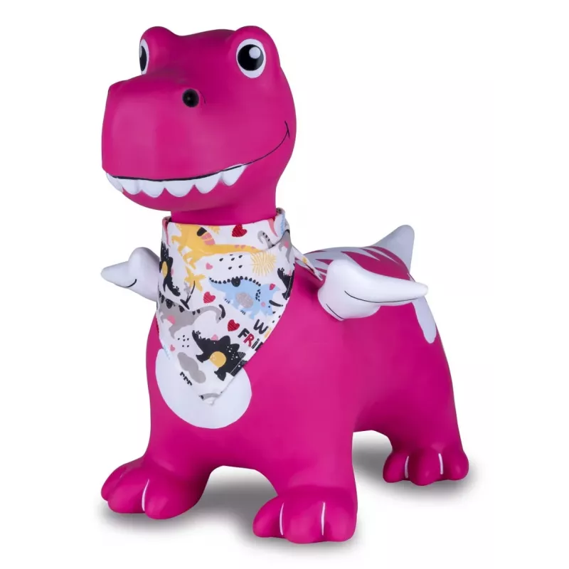 Skaczące zwierzątko Jamara HoppyDoo Dino ze skrzydełkami różowe z pompką 466008