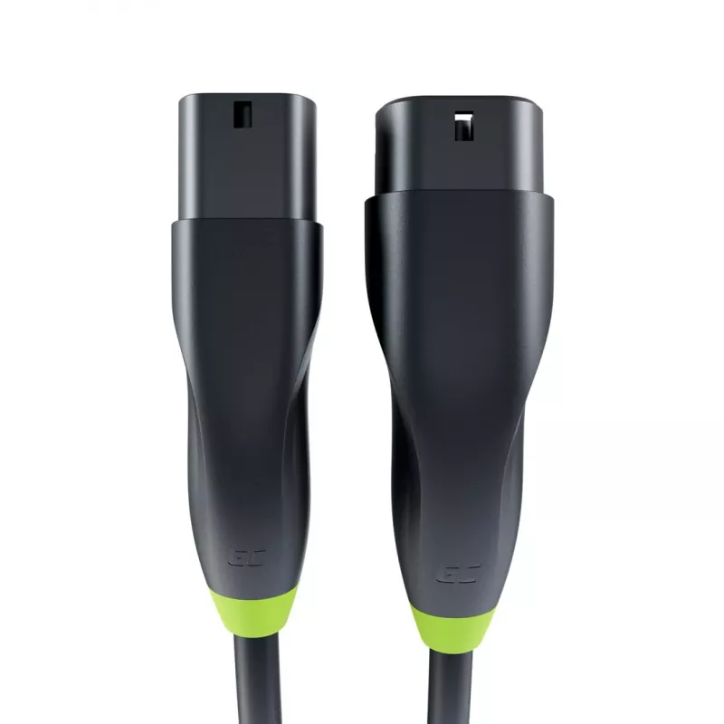 Kabel do ładowania zielony Cell EVKABGC03 — Typ 2, 5 m, 11 kW, do pojazdów elektrycznych