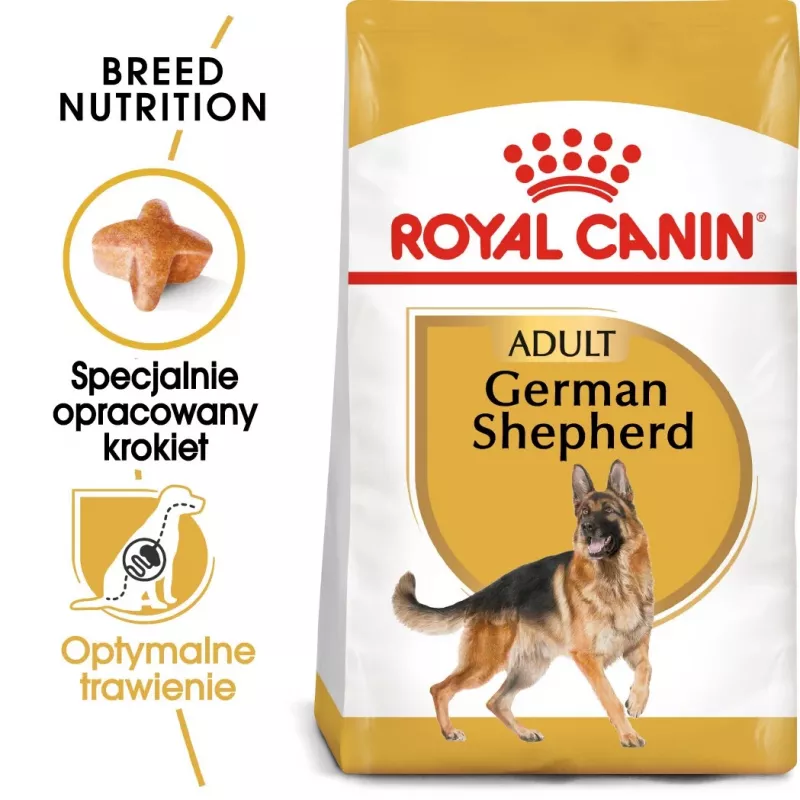 Sucha karma dla psa Royal Canin German Shepherd Adult, 11 kg — duża rasa, drób, 24% białka, 19% tłuszczu