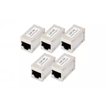 Digitus CAT 6A modular couplers shielded 5 pieces RJ-45 Gold contacts