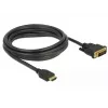 adapter kablowy wideo DeLOCK 85655 3m HDMI Typ A DVI Czarny