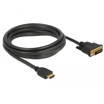 adapter kablowy wideo DeLOCK 85655 3m HDMI Typ A DVI Czarny
